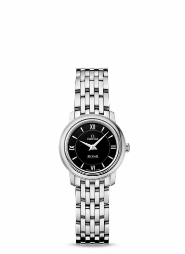Omega De Ville Prestige Quartz 24.4 Stainless Steel / Black / Bracelet 424.10.24.60.01.001 (42410246001001)